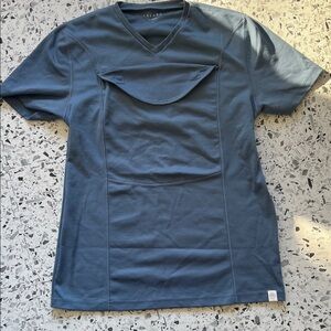 Lalabu Men's Short Sleeve V-Neck Tee - Deep Blue